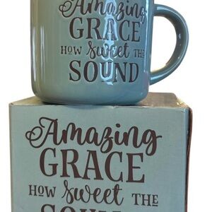 Elegant Blue Mug with Inspirational Quote